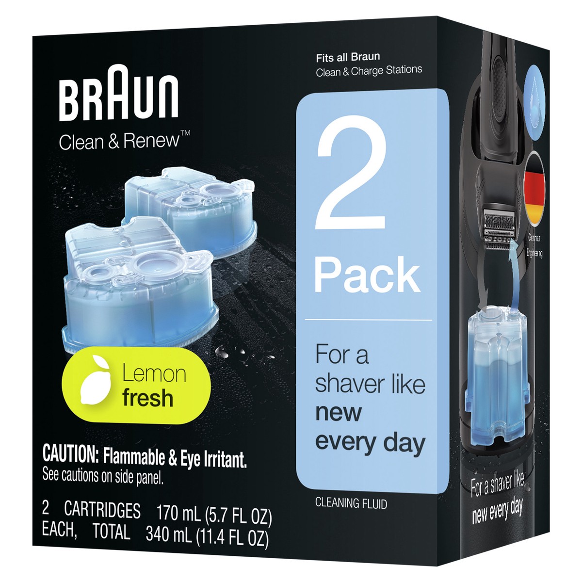 slide 2 of 3, Braun Clean & Renew Refill Cartridges, 2 Ct, 1 ct