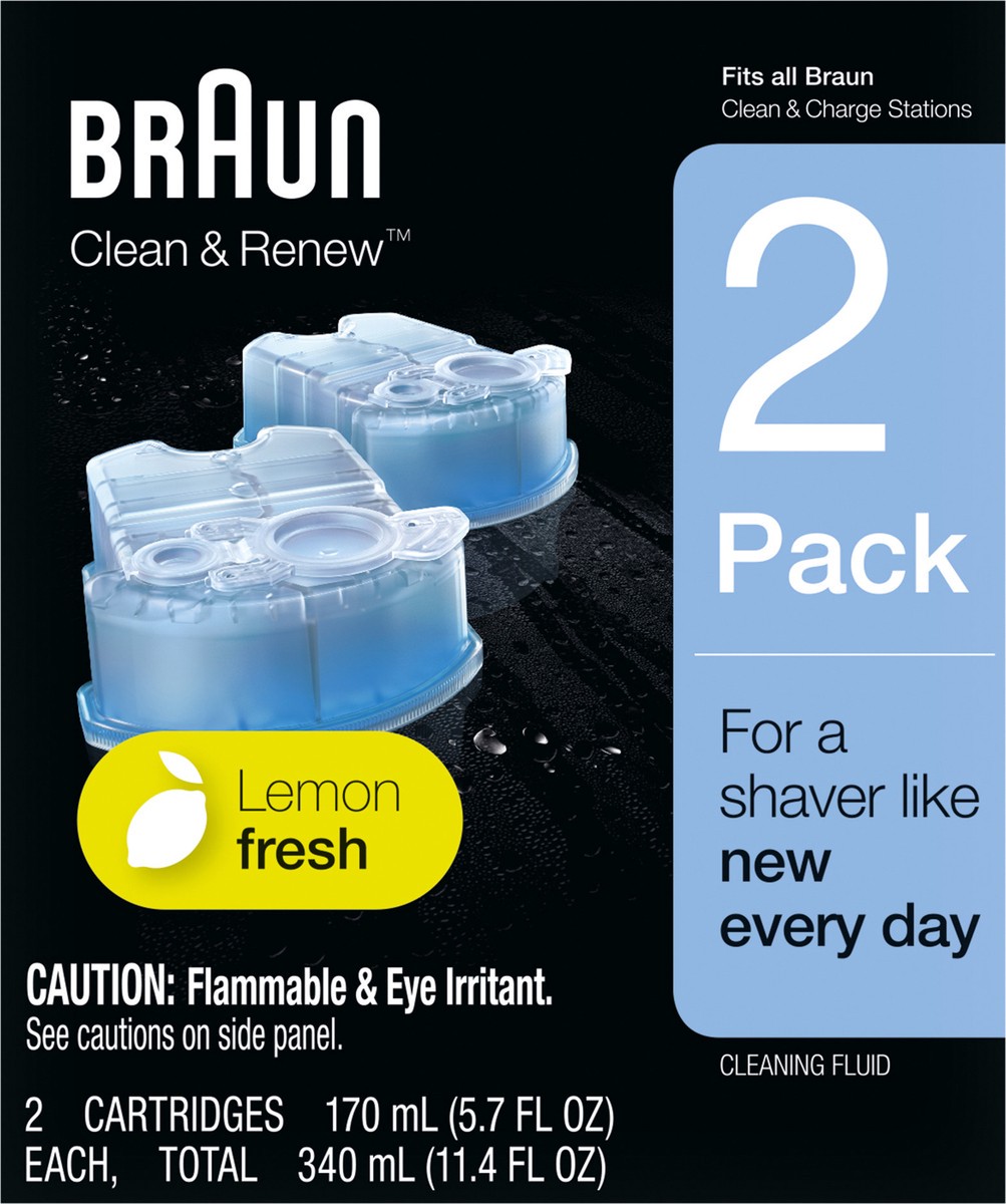 slide 3 of 3, Braun Clean & Renew Refill Cartridges, 2 Ct, 1 ct