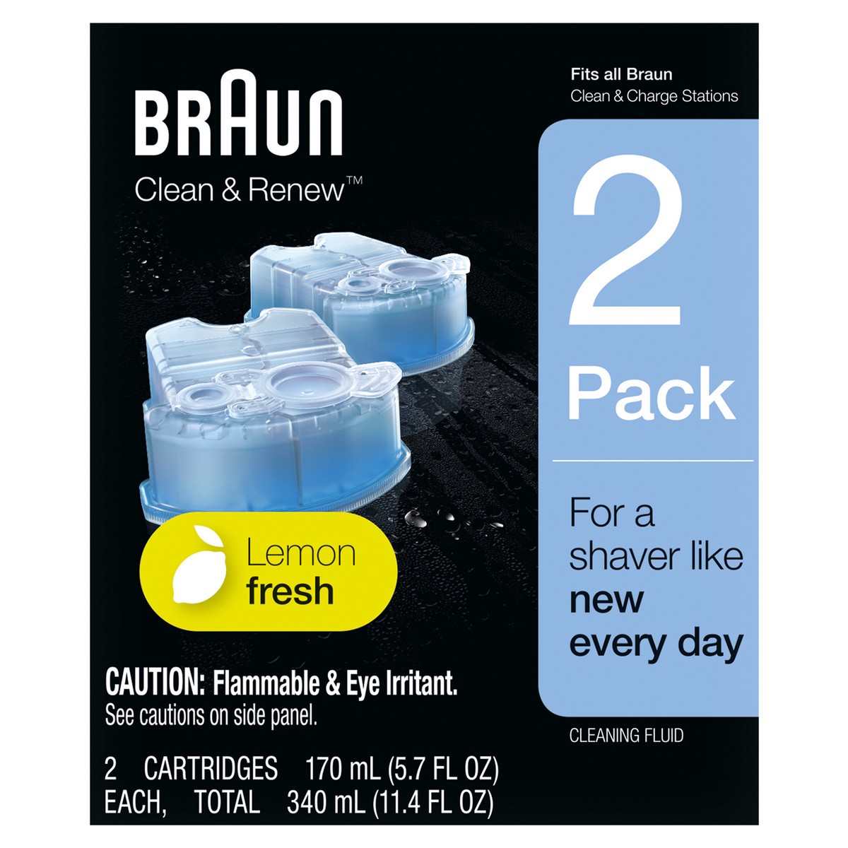 slide 1 of 3, Braun Clean & Renew Refill Cartridges, 2 Ct, 1 ct