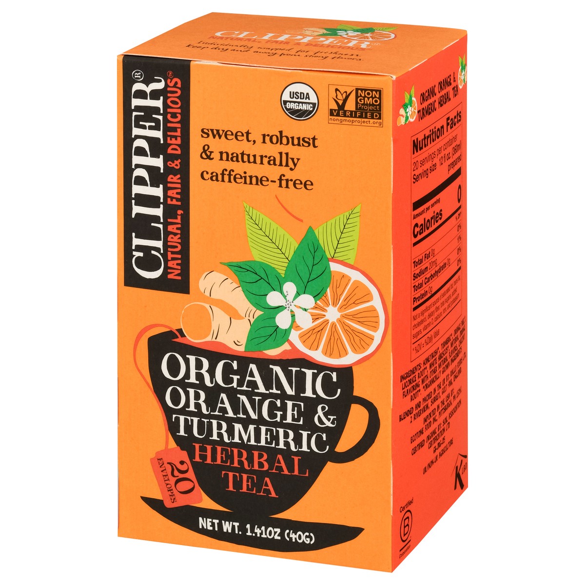 slide 9 of 9, Clipper Tea Orange Turmeric Org - 1.41 oz, 1.41 oz