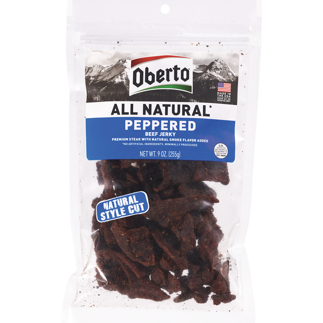 slide 1 of 1, Oberto All Natural Beef Jerky Peppe, 1 ct