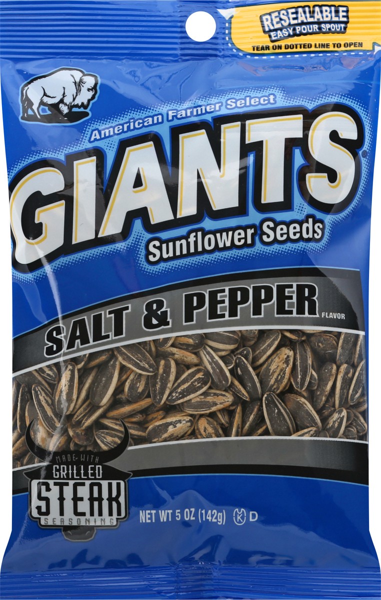 slide 3 of 13, Giants Salt & Pepper Sunflower Seeds, 5 oz