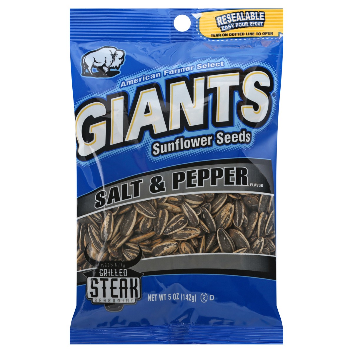 slide 1 of 13, Giants Salt & Pepper Sunflower Seeds, 5 oz