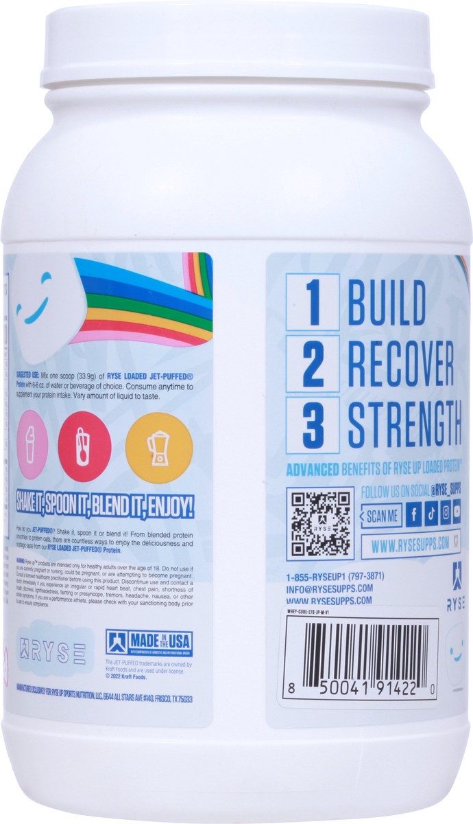 slide 7 of 9, Ryse Core Loaded Protein 27 Serving Jet-Puffed Marshmallow, 2 lb