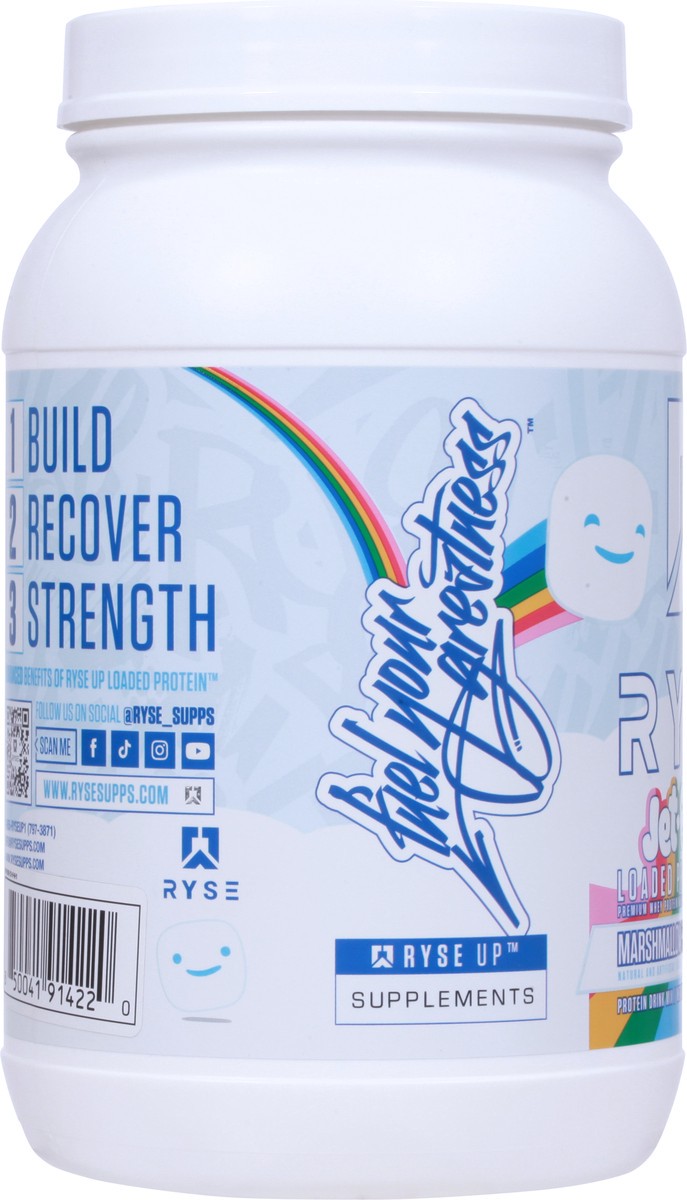 slide 2 of 9, Ryse Core Loaded Protein 27 Serving Jet-Puffed Marshmallow, 2 lb