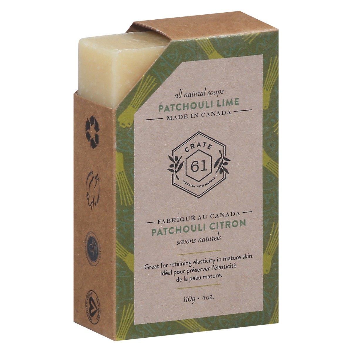 slide 2 of 9, Crate 61 Patchouli Lime Soap 4 oz, 4 oz