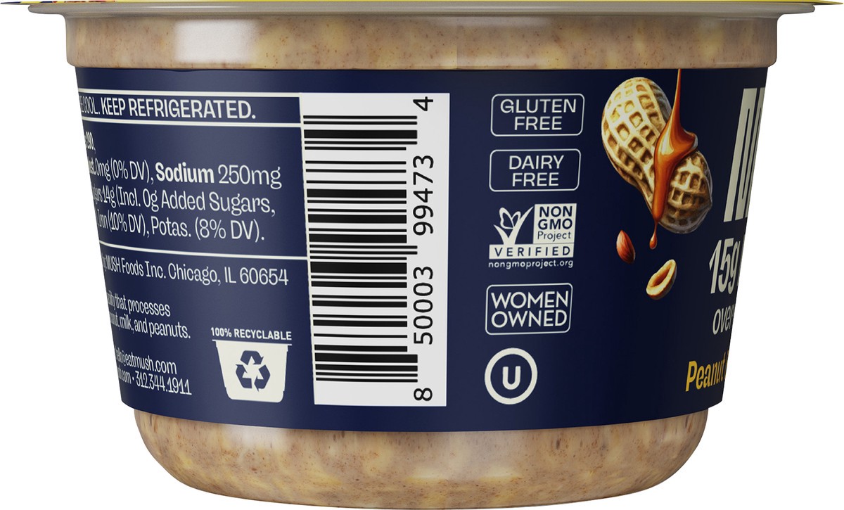slide 4 of 9, MUSH Peanut Butter Banana Protein Overnight Oats - 5.5 oz, 5.5 oz