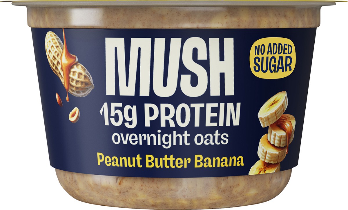 slide 3 of 9, MUSH Peanut Butter Banana Protein Overnight Oats - 5.5 oz, 5.5 oz