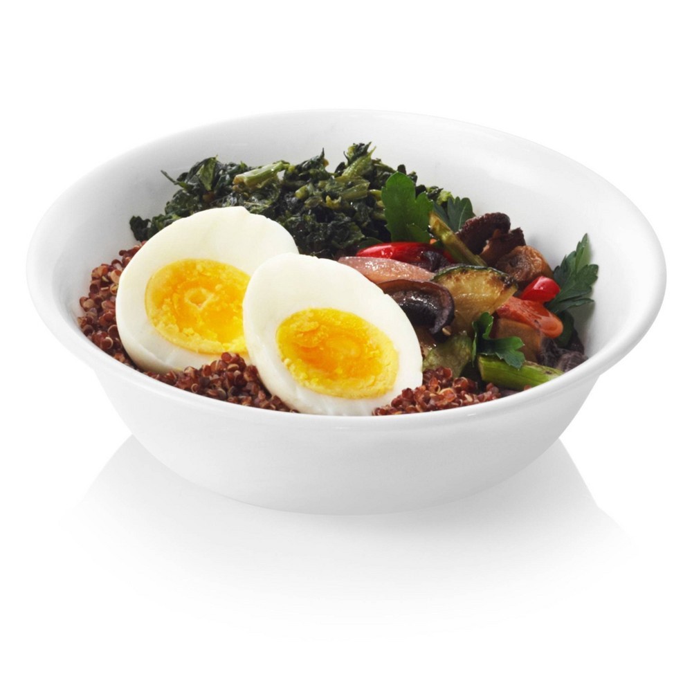 slide 4 of 4, Corelle Livingware Winter Frost Vitrelle Cereal Bowls White, 18 oz