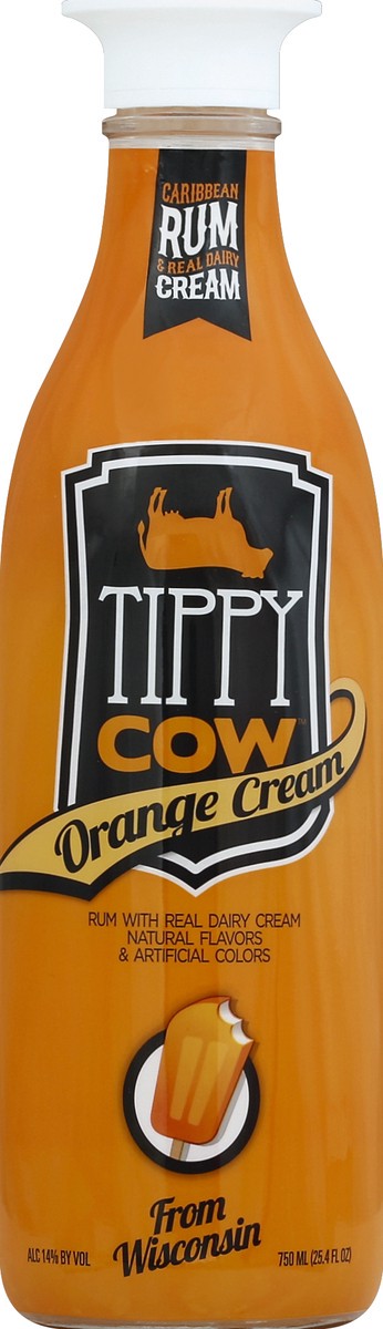 slide 2 of 2, Tippy Cow Orange Cream, 750 ml