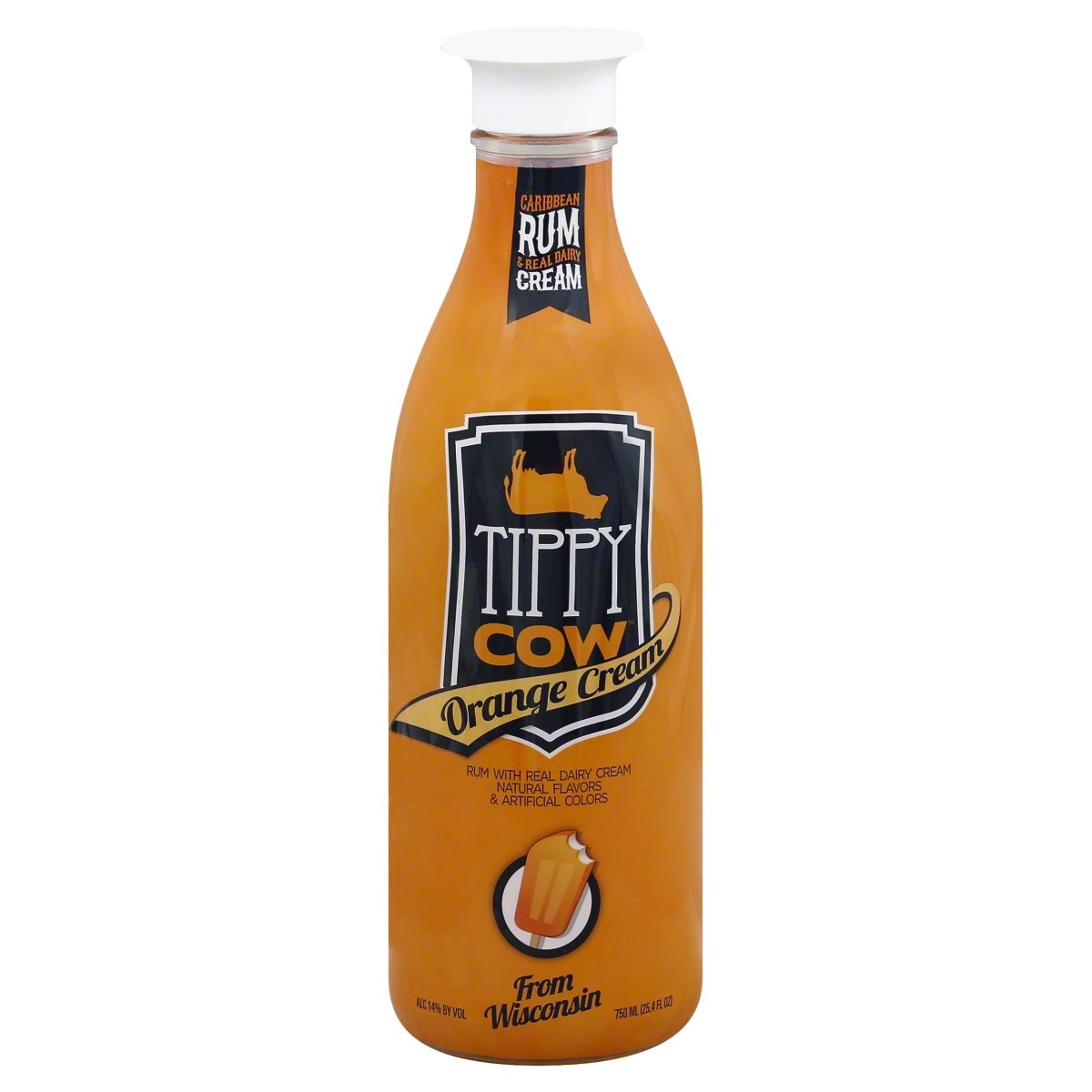 slide 1 of 2, Tippy Cow Orange Cream, 750 ml