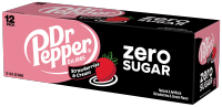 slide 3 of 16, Dr Pepper DP Zero Sugar Strawberries and Cream 12oz 12pk, 12 ct; 12 fl oz