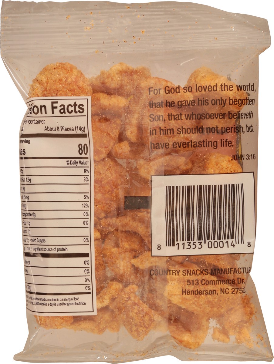 slide 6 of 14, Carolina Country Snacks Kettle Style BBQ Flavored Pork Cracklins with Rinds Attached - 1.75 oz, 1.75 oz