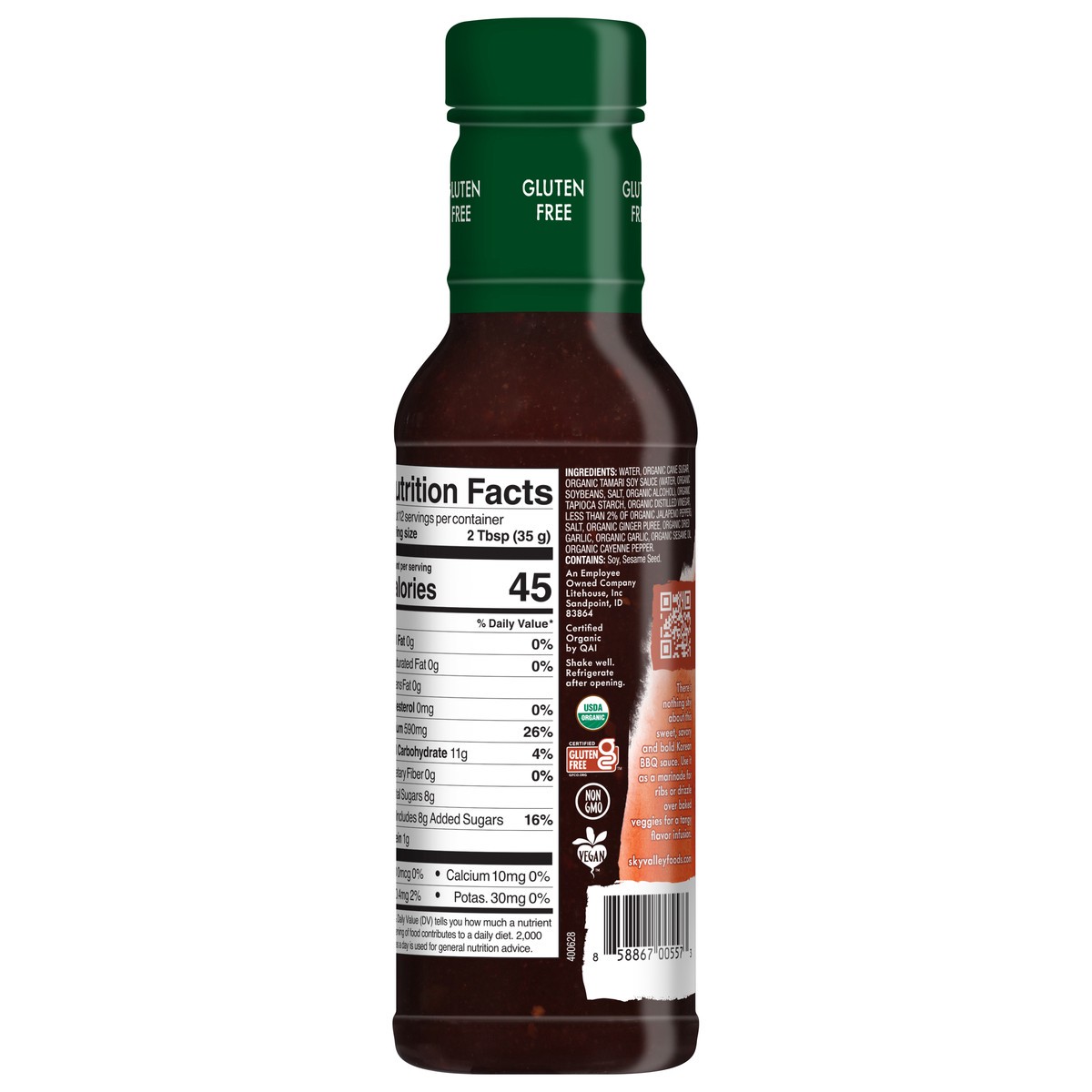 slide 3 of 12, Sky Valley Medium Organic Korean BBQ Sauce 15 oz, 15 oz