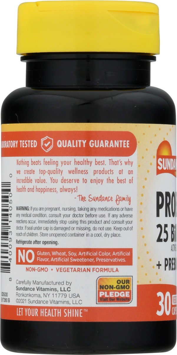 slide 9 of 12, Sundance Vitamins Vegetarian Capsules 71 mg Probiotic-14 + Prebiotic 30 ea, 30 ct