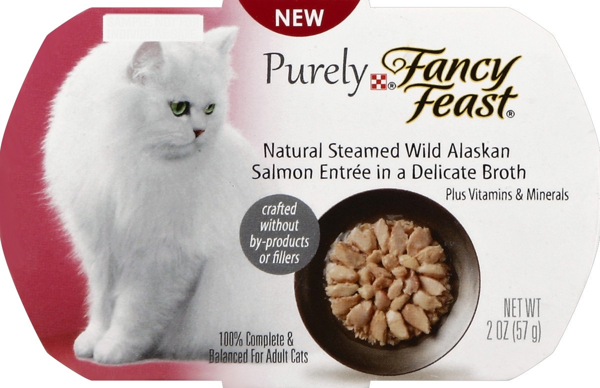 slide 4 of 4, Purina Fancy Feast Steamed Wild Alaskan Salmon Appetizers For Cats, 2 oz