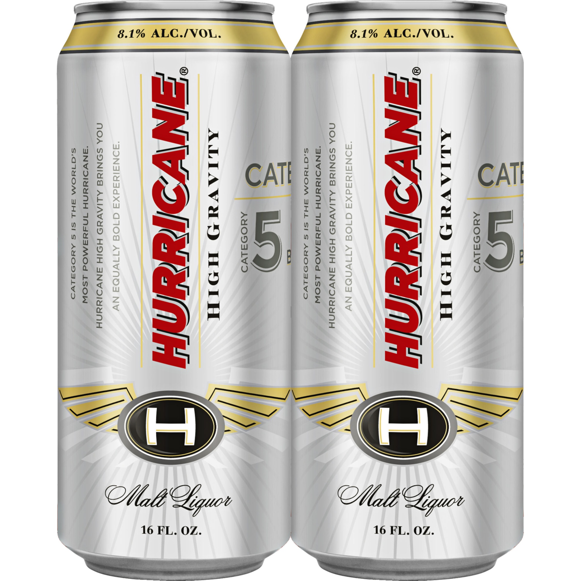 AnheuserBusch Hurricane High Gravity Malt Liquor, 8.1 ABV 16 fl oz
