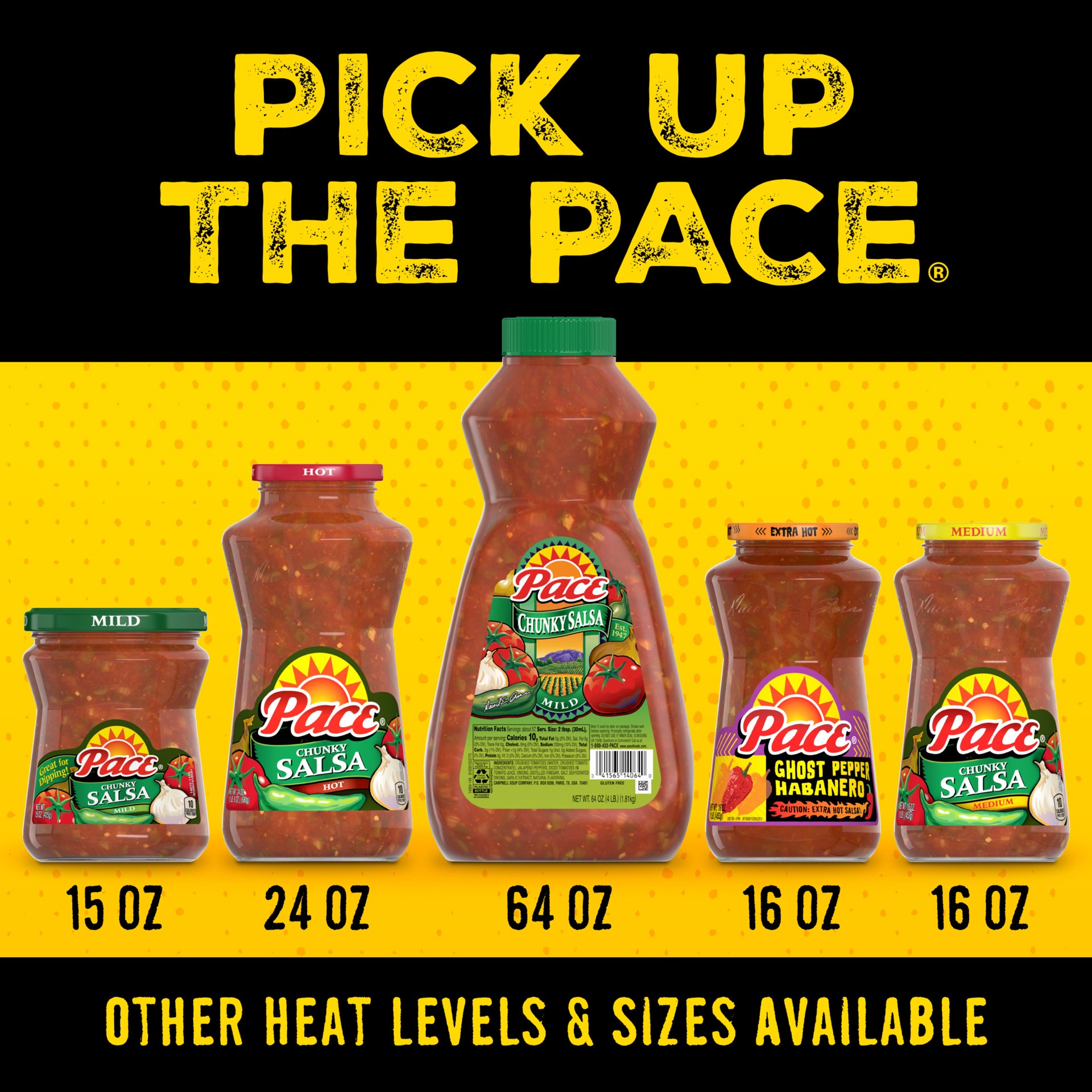 slide 4 of 8, Pace Hot Honey Habanero Sweet and Spicy Salsa 16oz Jar, 16.000 oz