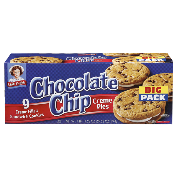 slide 1 of 1, Little Debbie Chocolate Chip Creme Pies, 27.28 oz