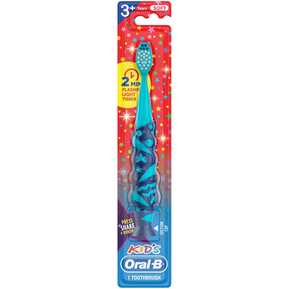 slide 1 of 1, Oral-B Kids Blue Sparkle Toothbrush, 1 ct