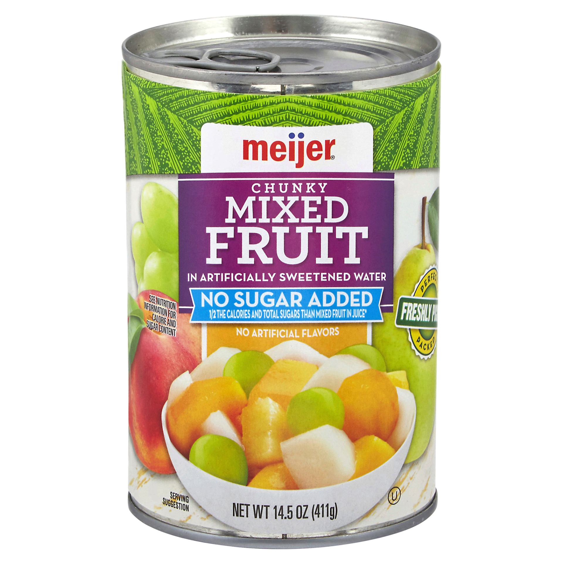 slide 1 of 3, Meijer No Sugar Added Mixed Fruit, 15 oz