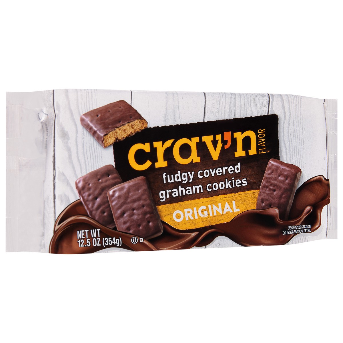 slide 15 of 19, Crav'n Flavor Fudgy Covered Original Graham Cookies 12.5 oz, 12.5 oz