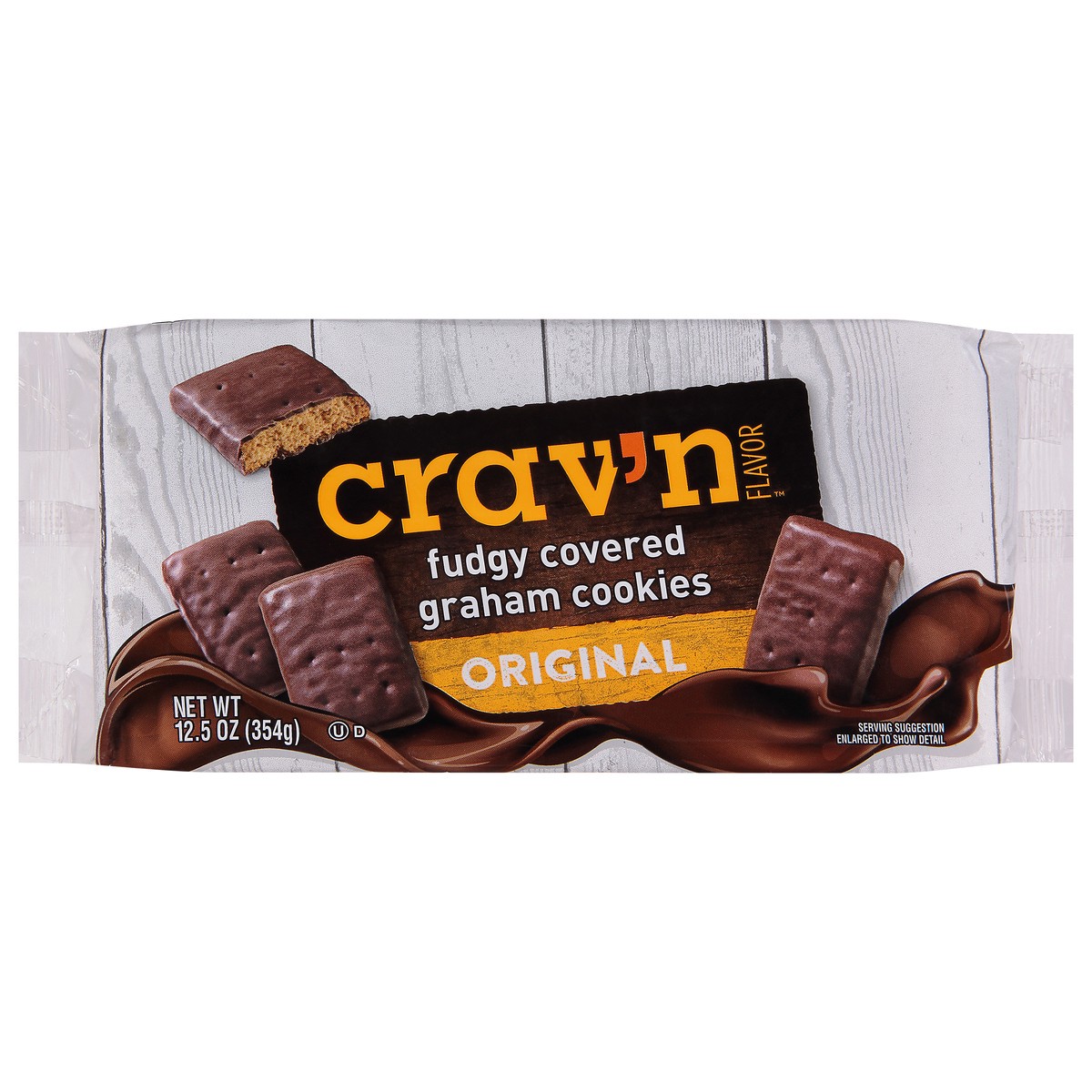 slide 18 of 19, Crav'n Flavor Fudgy Covered Original Graham Cookies 12.5 oz, 12.5 oz