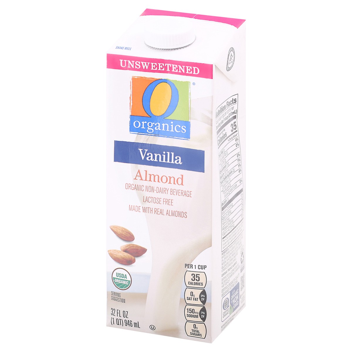 slide 2 of 10, O Organics Almondmilk Vanilla Unswtnd, 