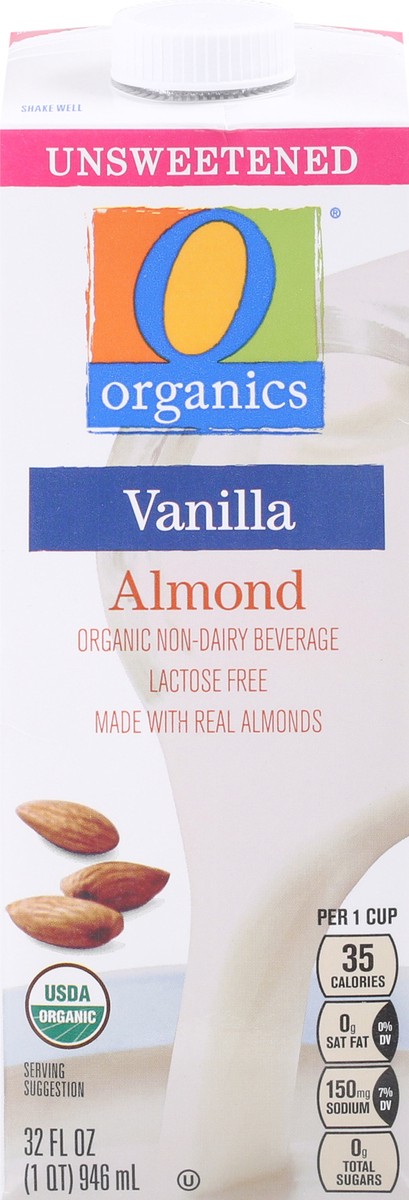 slide 8 of 10, O Organics Almondmilk Vanilla Unswtnd, 