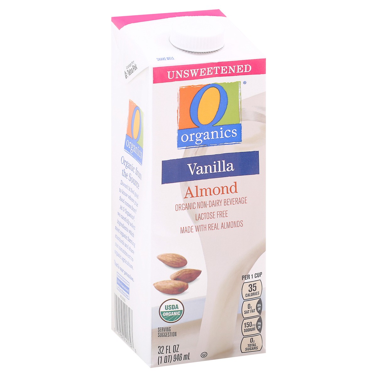 slide 10 of 10, O Organics Almondmilk Vanilla Unswtnd, 