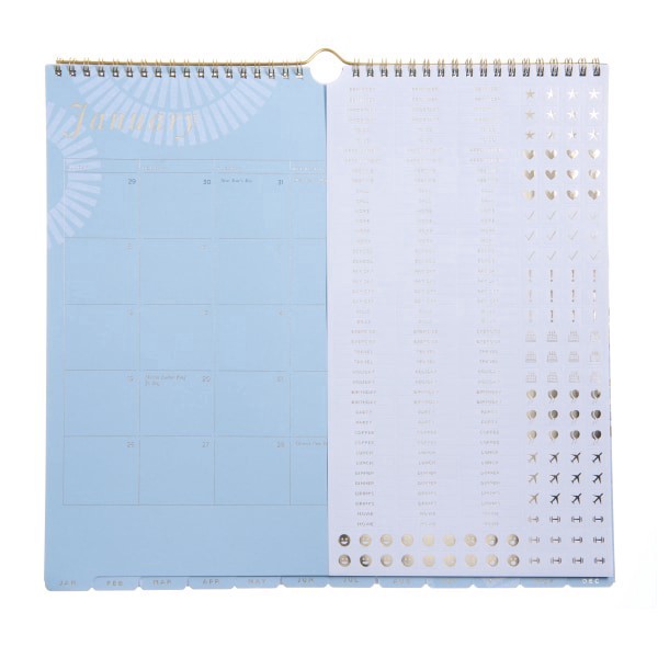 slide 2 of 4, 2025 Russell & Hazel Monthly Spiral Calendar, 13-1/4 X 12-1/4"", Burst, January 2025 To December 2025, 1 ct