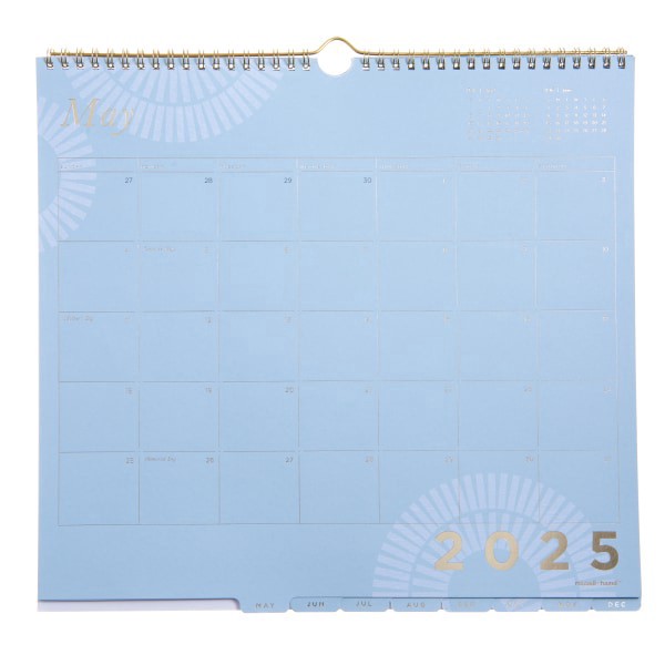 slide 4 of 4, 2025 Russell & Hazel Monthly Spiral Calendar, 13-1/4 X 12-1/4"", Burst, January 2025 To December 2025, 1 ct