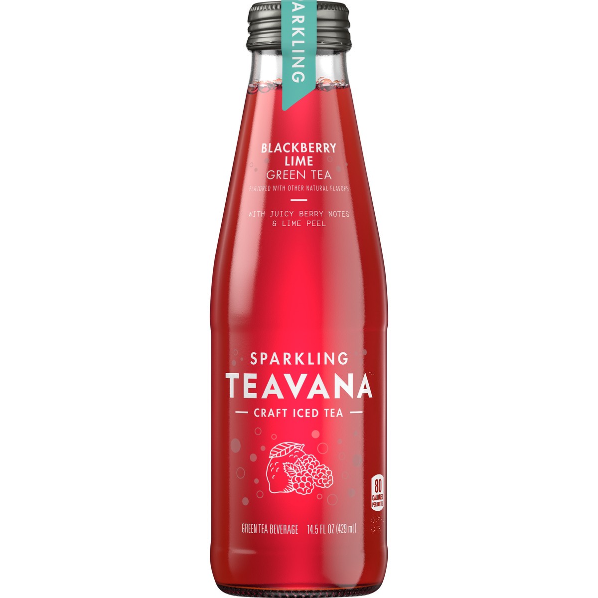 slide 1 of 6, Teavana™ Craft Iced Tea, Sparkling Blackberry Lime Green Tea, 14.5 fl. oz. Bottle, 14.50 fl oz