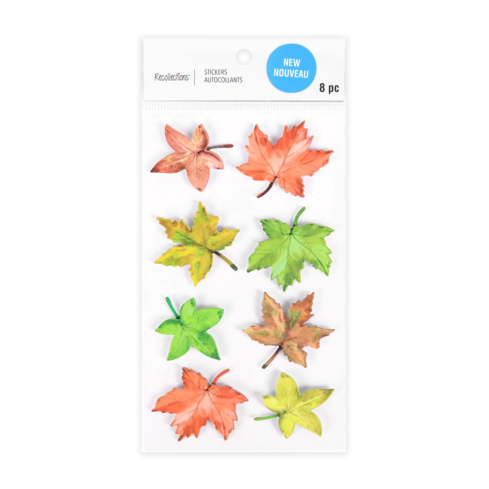 slide 6 of 7, Maple Leaves Stickers By Recollections, 3.875 in x 7 in