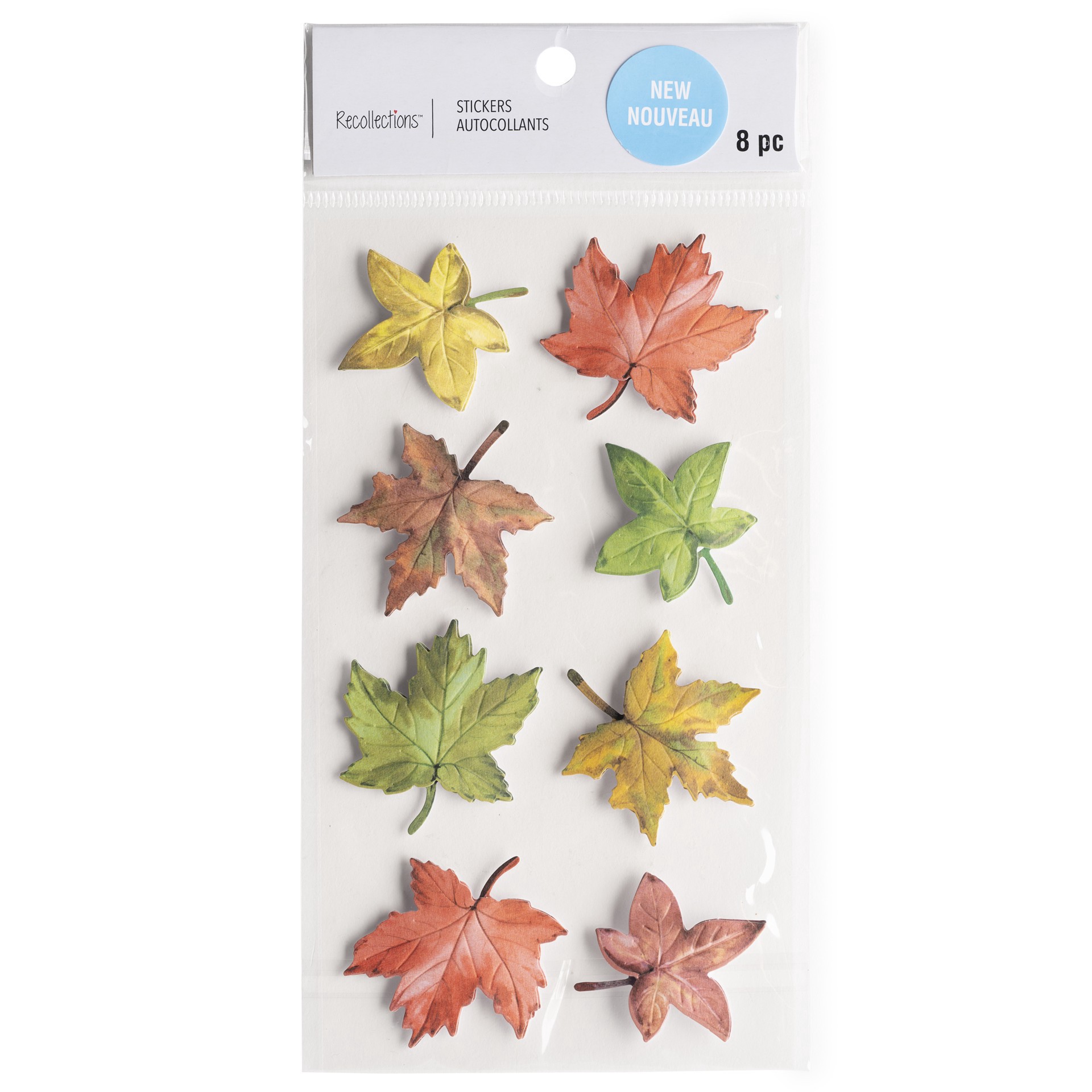 slide 2 of 7, Maple Leaves Stickers By Recollections, 3.875 in x 7 in