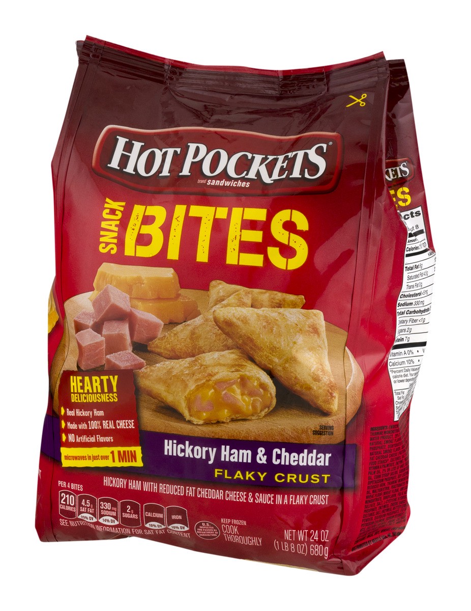 slide 4 of 9, Hot Pockets ham and cheese bites, 24 oz