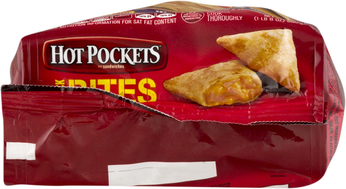 slide 7 of 9, Hot Pockets ham and cheese bites, 24 oz