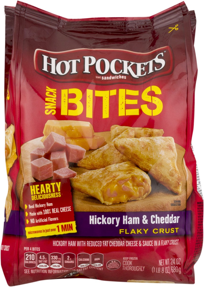 slide 8 of 9, Hot Pockets ham and cheese bites, 24 oz