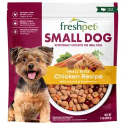 Freshpet Bite Size Small Dog Chicken Recipe Dog Food 1 lb