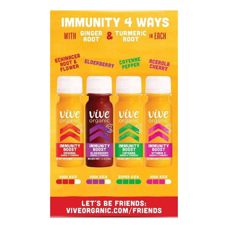 slide 3 of 5, Vive Organic Immunity Boost Mix Pack 6ct/2oz-4pk, 1 ct