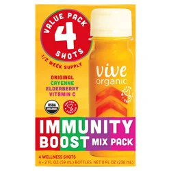 Vive Organic Immunity Boost Shot Variety Pack - 4 ct / 2 fl oz