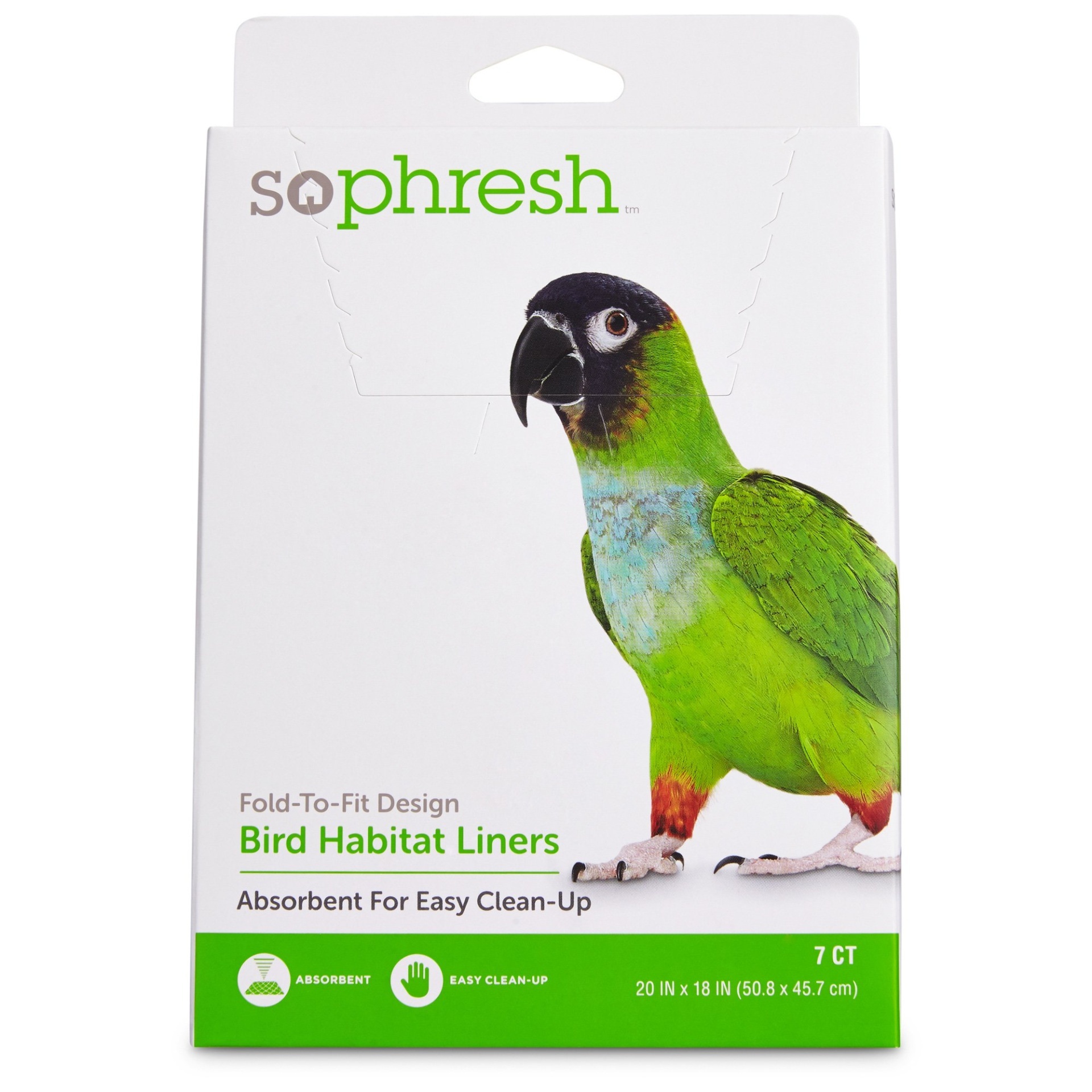 slide 1 of 1, So Phresh Absorbent Cage Liners for Birds, 7 ct