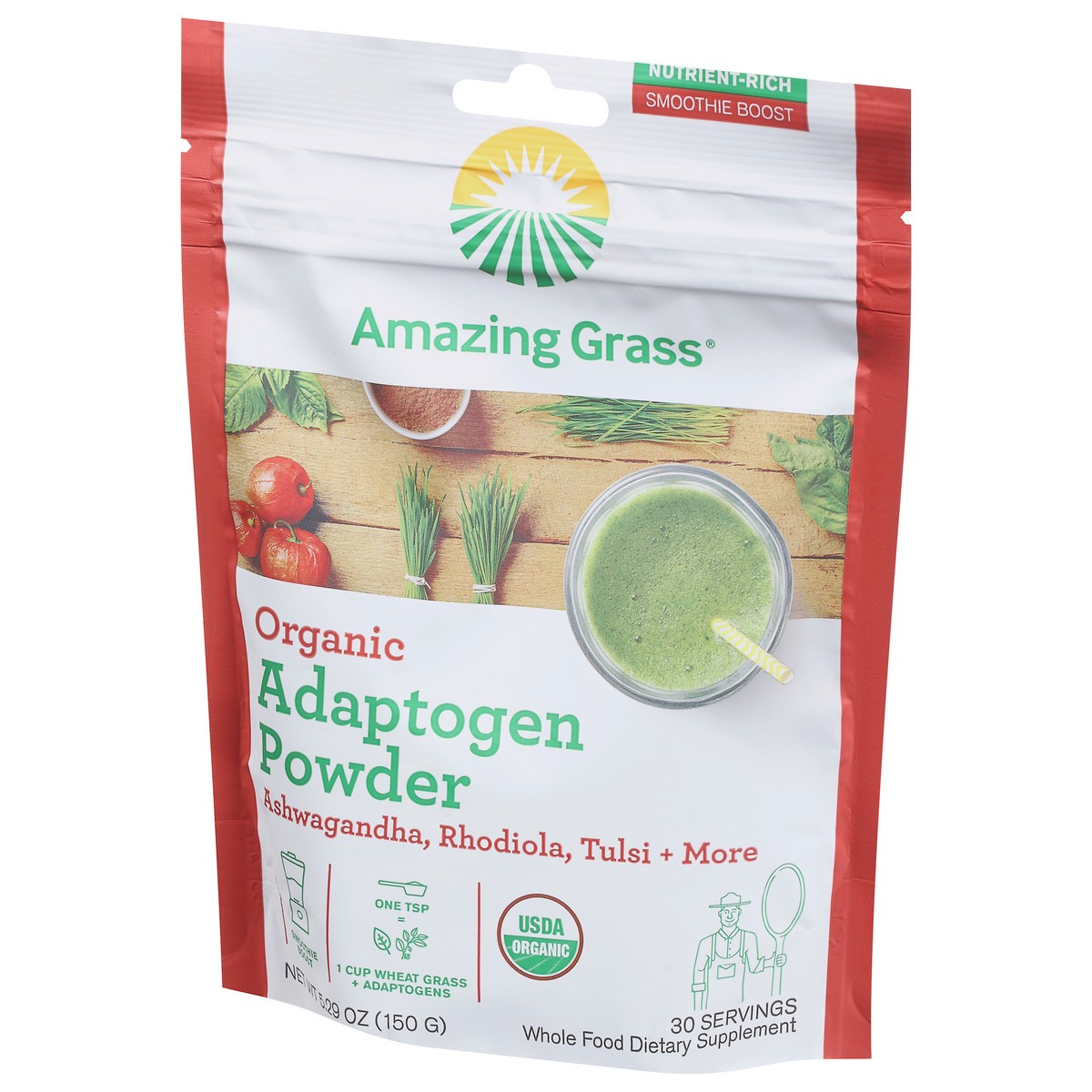 slide 2 of 13, Amazing Grass Organic Adaptogen Powder 5.29 oz, 5.29 oz