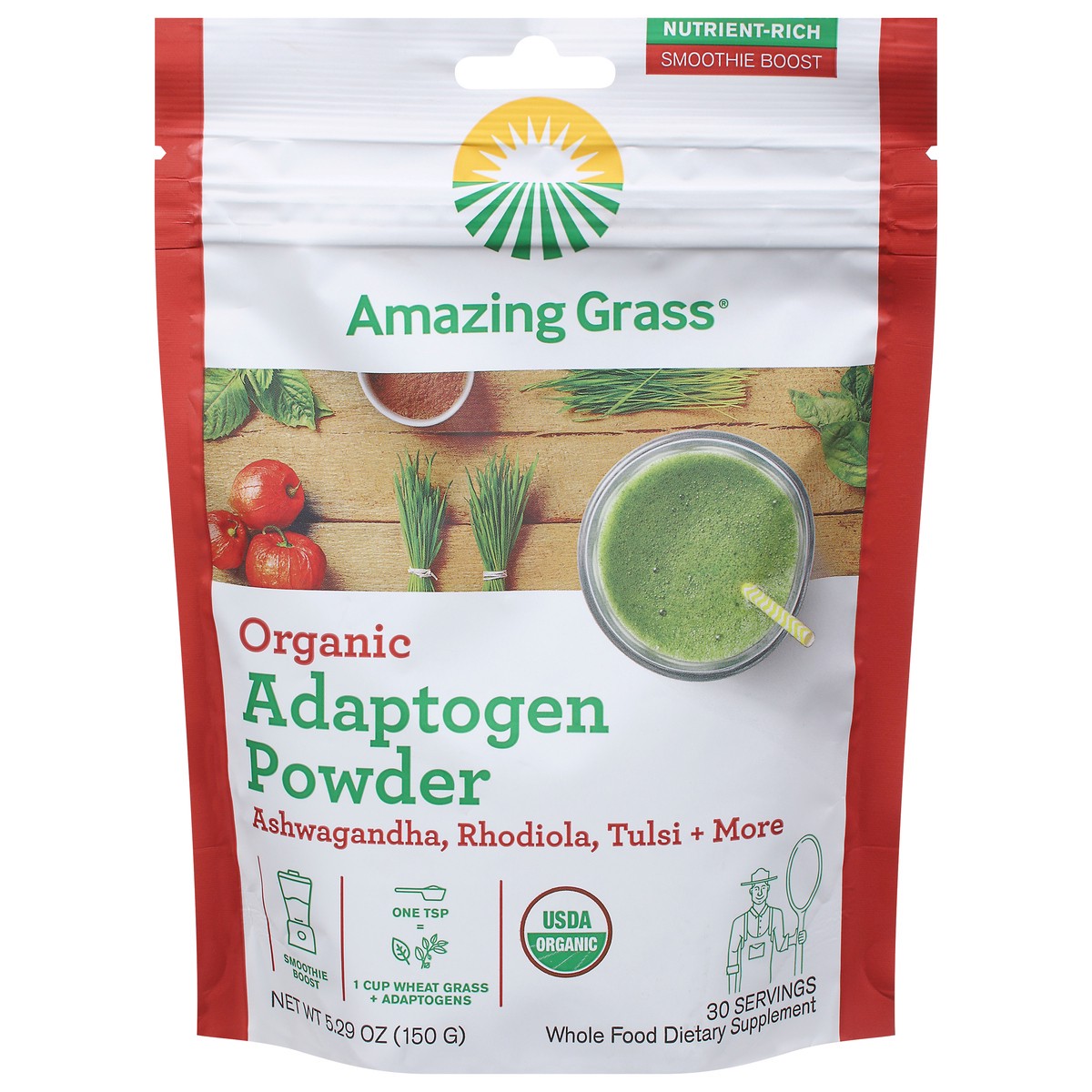 slide 9 of 13, Amazing Grass Organic Adaptogen Powder 5.29 oz, 5.29 oz