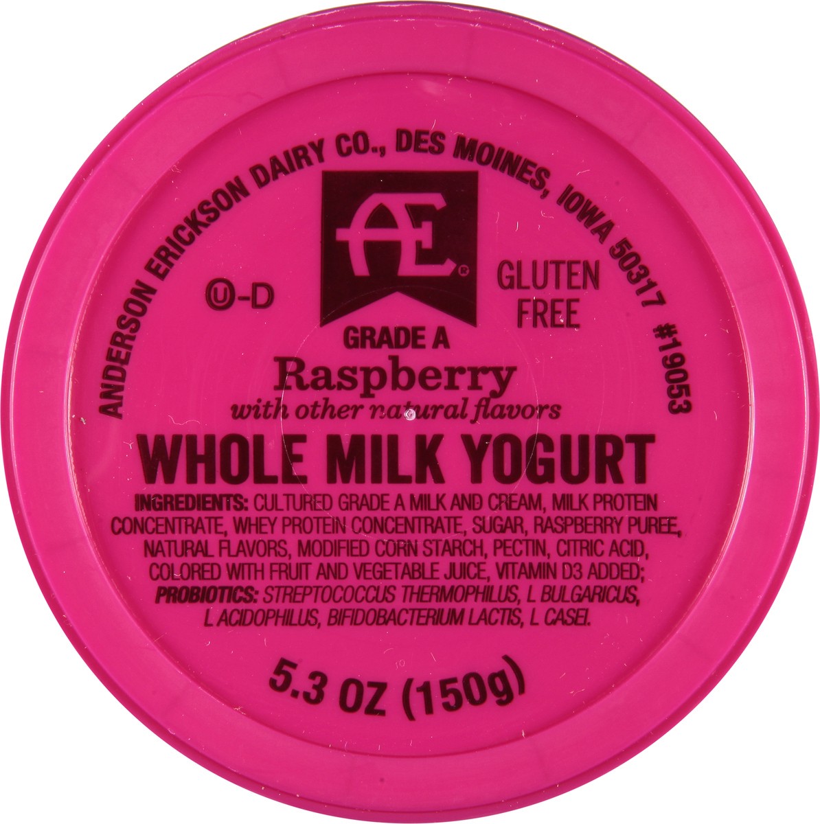 slide 8 of 9, AE Dairy Whole Milk Raspberry Yogurt 5.3 oz, 5.3 oz