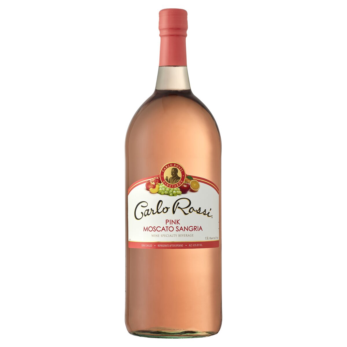 slide 2 of 4, Carlo Rossi Pink Moscato Sangria Wine 1.5L, 1.5 l