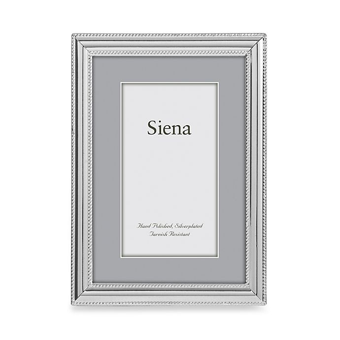 slide 1 of 1, Siena Silver Pearl Beaded Frame, 5 in x 7 in