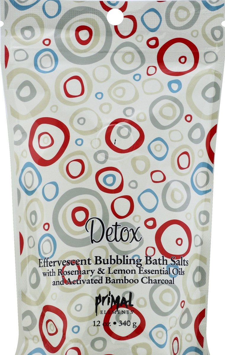 slide 2 of 3, Primal Elements Detox Bubbling Bath Salts, 12 oz