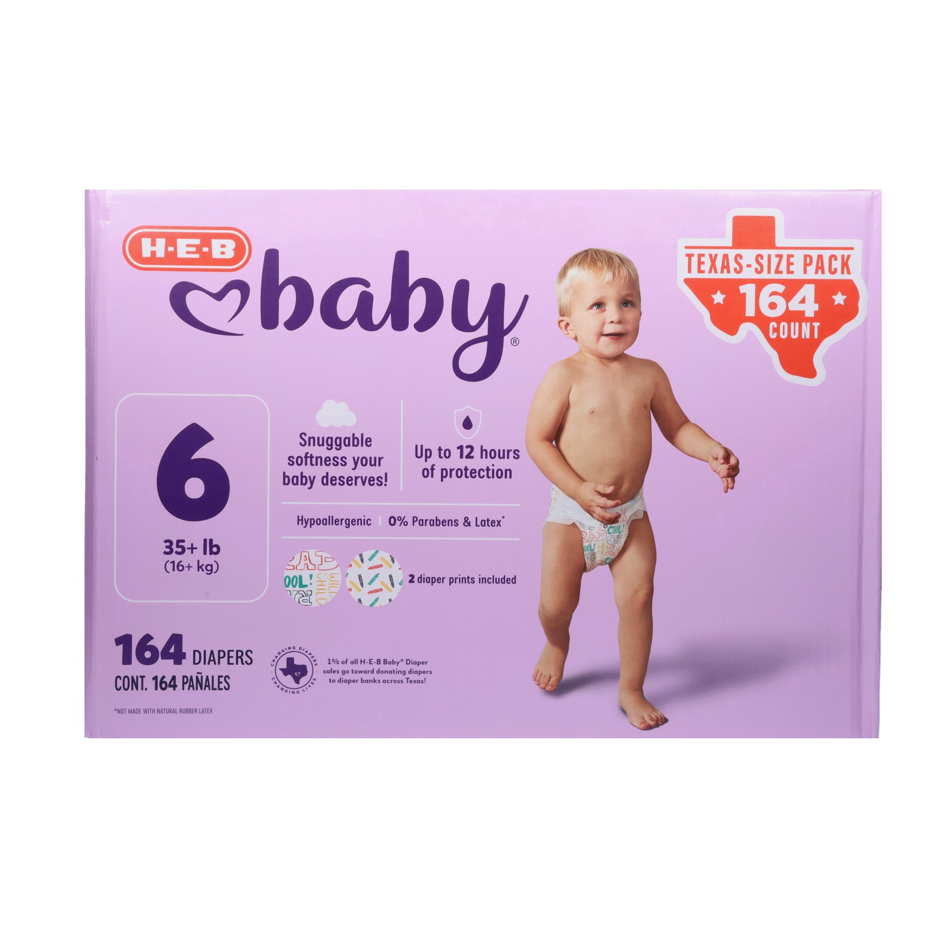 slide 1 of 1, H-E-B Baby Diapers - Size 6 - Texas-Size Pack, size 6