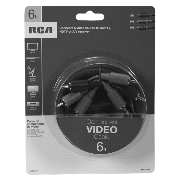 slide 1 of 1, RCA 6Ft Component Video Cable, 1 ct